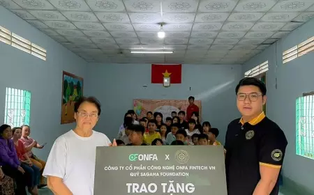 ONFA Fintech VN and Sagaha Foundation: Spreading Love to Children at Hoa Mai Orphanage in Can Tho