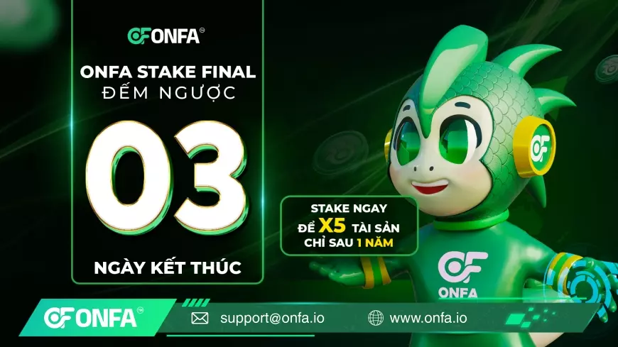 Cơ Hội X5 Tài Sản Đang Bước Vào Hồi Kết: ONFA Stake Final Sẽ Khép Lại Sau 3 Ngày Nữa