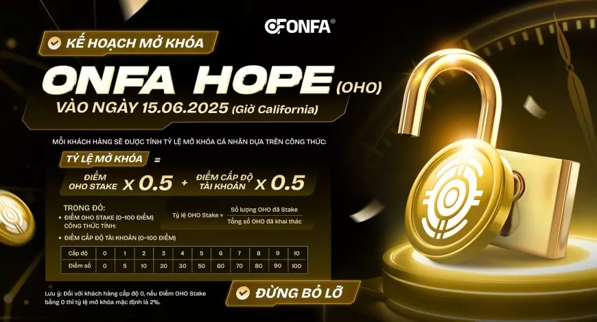 ONFA Công Bố Kế Hoạch Mở Khóa OHO – Lộ Trình 3 Giai Đoạn Bắt Đầu Từ 15/06/2025