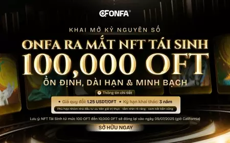 Ra Mắt NFT Tái Sinh 100,000 OFT - Cơ Hội Đầu Tư Dài Hạn Từ ONFA