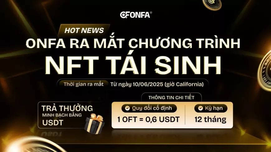 ONFA FINTECH Ra Mắt Chương Trình NFT Tái Sinh – Trả Lãi Bằng USDT Theo Kỳ Hạn
