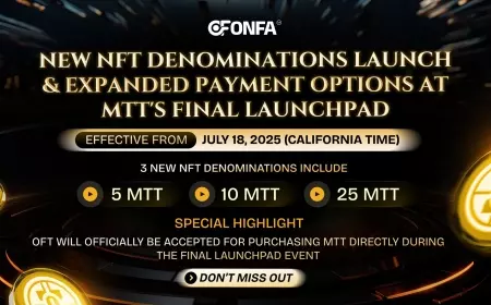 ONFA Fintech Launches New-Denomination NFTs & Expands OFT Payment Option for MTT Launchpad Final