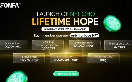 ONFA Officially Launches the Exclusive NFT “Lifetime Hope” - A Lifelong Commitment to the Community
